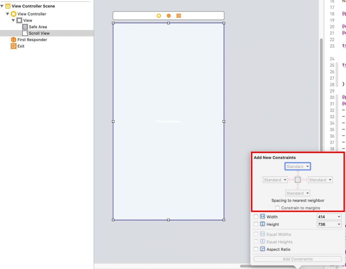 Add New Constraints are greyed in xCode 11.2 [Solved]